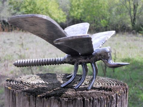 Dragonfly Metal Sculpture Yard Art Garden Art Welded Metal Art Etsy