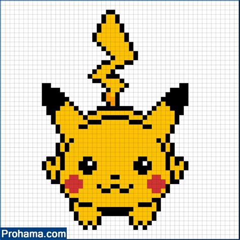 Pikachu Pixel Art Pokemon Pixel Art