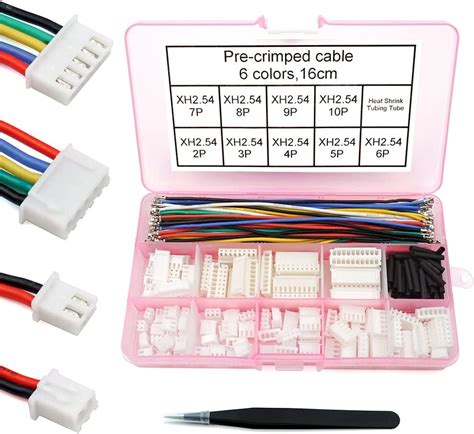 Amazon Com XH 2 54mm Connector Kit With Pre Crimped Cable Wire 2 3 4 5