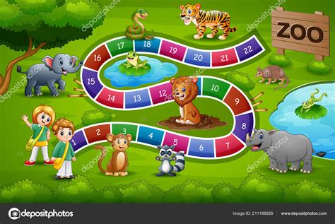 Es un antiguo juego de tablero indio, considerado actualmente como un clásico a nivel. Ilustración Vector Tema Zoológico Juego Serpientes Escaleras — Vector de stock © dualoro #211166926