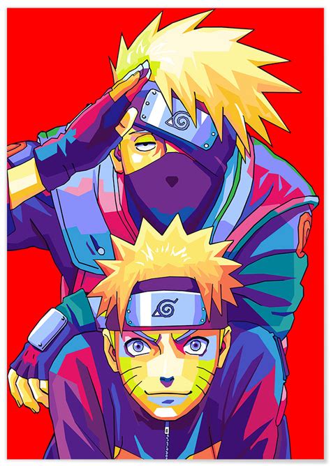 Kakashi Naruto Wpap Pop Art Hiken3 Buy Illustrations And Artworks