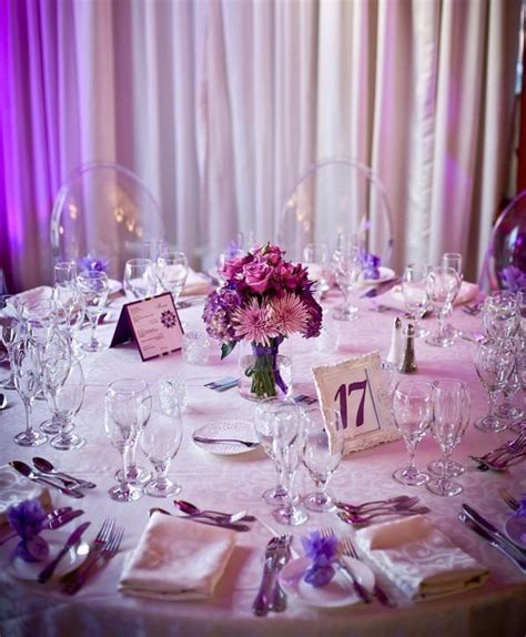 décoration de mariage violette