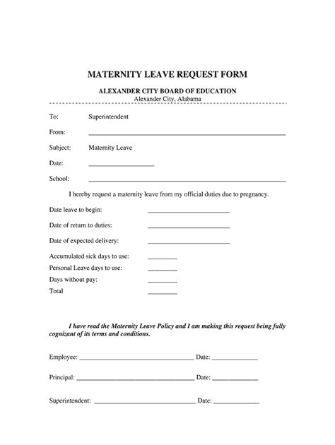 Maternity Leave Application Form For Teachers Pdf 2020 Fill And Sign