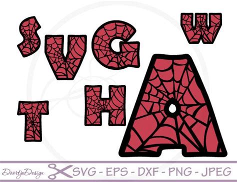 Spiderman Alphabet svg files for Cricut Font Lettering svg | Etsy