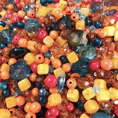 Vintage Beads Drilled Acrylic Bead Mix Beads Vintage Beads Bead Mix Assorted Beads B Sue