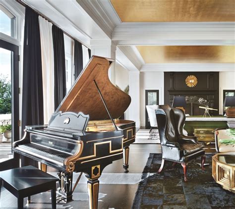 Luxurious Living Room With Piano