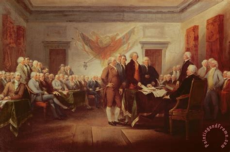 John Trumbull Signing The Declaration Of Independence Painting