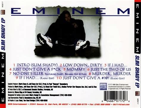 Eminem Slim Shady Ep 1997 Cd The Music Shop And More