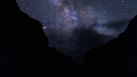 Download Wallpaper 3840x2160 Mountains Night Starry Sky