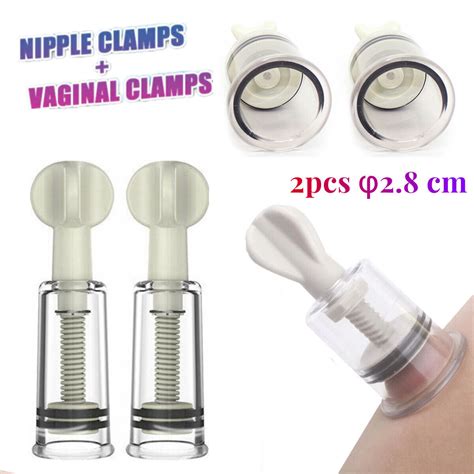 2pc Nipple Clamps Sucker Breast Pump Suction Cup Bdsm Women Enhancer φ28 Cm Ebay