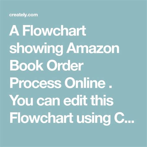 A Flowchart Showing Amazon Book Order Process Online You Can Edit