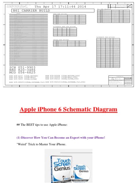 Posts about schematics apple iphone written by datasheetgadget. Apple iPhone 6 Schematic Diagram.pdf | Telecommunications Engineering | Telecommunications ...