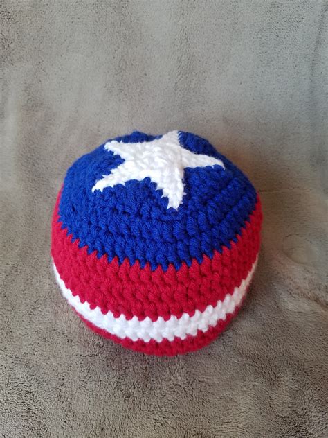 Captain America Hat Super Hero Hat Avenger Hat Winter Hat Etsy