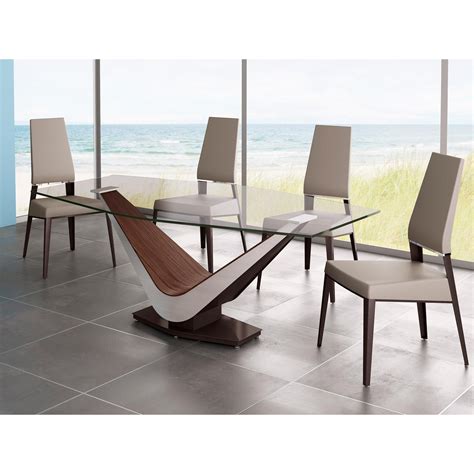 Elite Modern Victor Dining Table With Glass Scandesigns Furniture