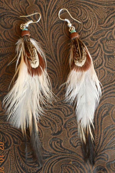 Indian Style Retro Real Feather Earrings All By Madebybeaver 800 Feather Jewelry Feather