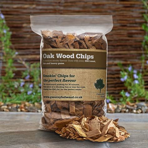 Gwernyfed Wood Oak Bbq Smoker Chips 1 Litre Cherry Apple Oak
