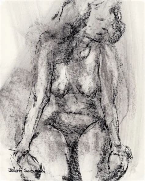 Charcoal Gesture Figure Drawing