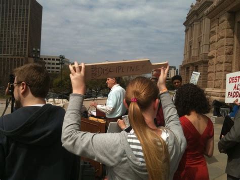 Update Protesters Gather Against Paddling The Texas Tribune