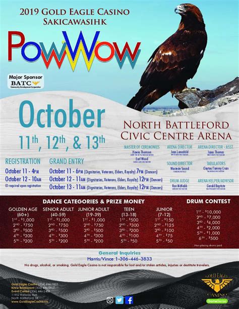 2019 Gold Eagle Casino Sakicawasihk Pow Wow - Pow Wow Calendar