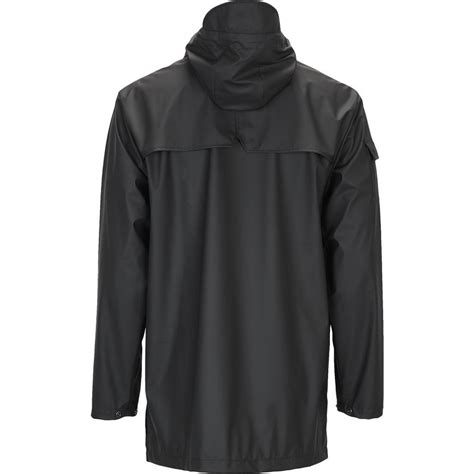 Rains Waterproof Camp Anorak Jacket In Black Sportique