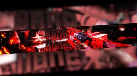 Csgo Free Youtube Banner Template 2018 Photoshop Cs6 And Cc Youtube