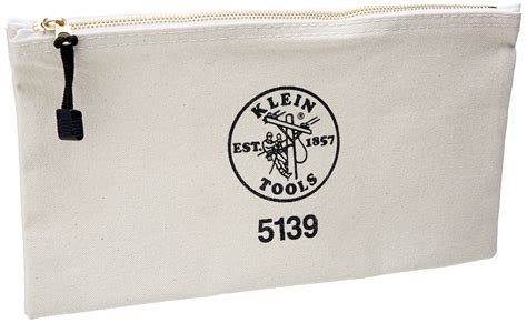 Klein Tools 5139 Canvas Zipper Bag White