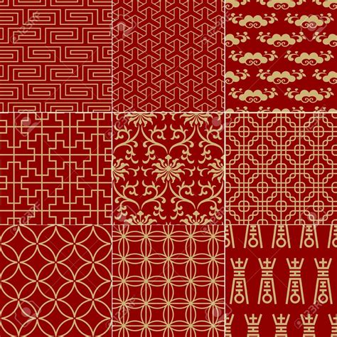 Seamless Traditional Auspicious Chinese Mesh Pattern Stock Vector