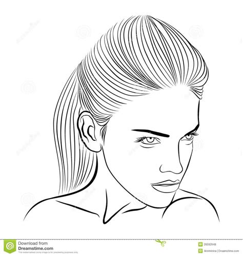 Female Face Outline Drawing Outline Face Woman Female Clipart Sticker