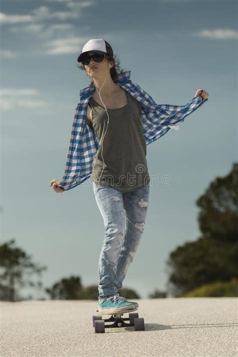 Skater Girl Stock Photo Image Of Cute Casual Copyspace 186973064