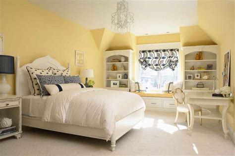 A super light taupe shade will contrast just enough with crisp bright interiors while also. Cute Yellow White Bedroom Interior Ideas - Warm Your ...