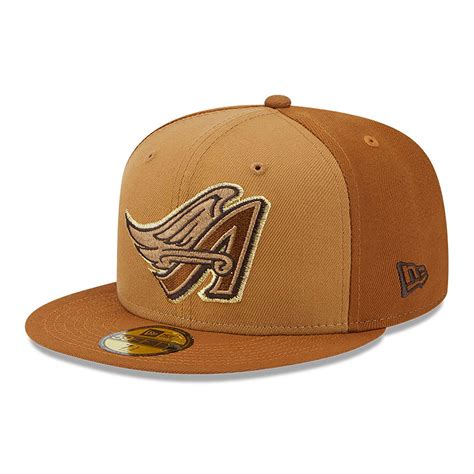 Official New Era Tri Tone Brown Anaheim Angels 59fifty Fitted Cap C125