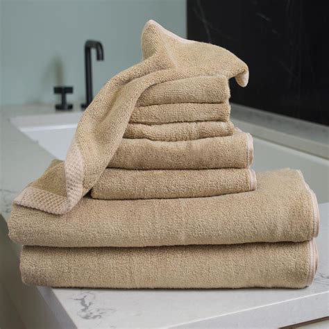 Bamboo Luxury Towels Champagne Set Of 4 Washcloths 2 Hand Towels And