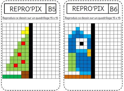 Il vous suffira de prendre une feuille quadrillée ou d'imprimer notre jeux gratuits à imprimer pour enfants: La symétrie par le Pixel'Art - L ecole de crevette