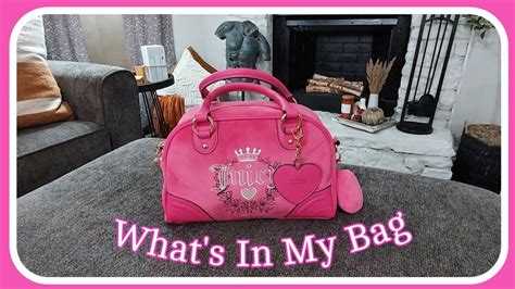Whats In My Juicy Couture Heritage Bowler Bag 💕 Whatsinmybag Youtube