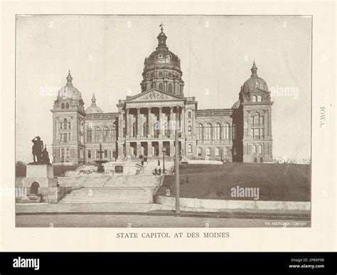 Iowa State Capitol At Des Moines 1907 Old Antique Vintage Print