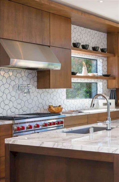 Gorgeous Kitchen Backsplash Tile Ideas In Mid Century Modern