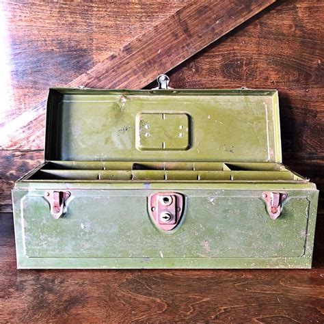 Vintage Metal Tool Box Green Climax Toolbox From The Etsy Metal