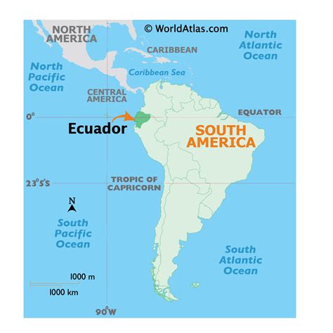 Ecuador Latitude Longitude Absolute And Relative Locations World Atlas