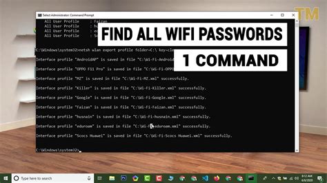 CMD Find All Wifi Passwords With Only 1 Command Windows 10 8 8 1 7