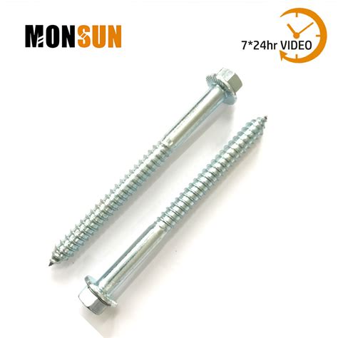 Din 571 Hex Flange Head Zinc Plated Lag Screw Coach Bolts Self Tapping