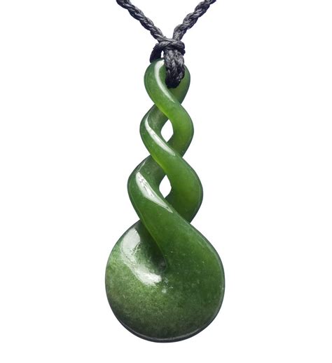 Traditional Maori Nz Jade Infinitytwist Necklace Mountain Jade New