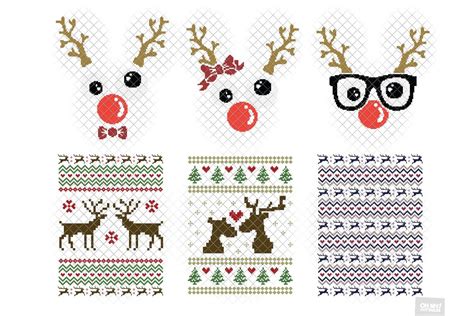 Reindeer Ugly Sweater SVG in SVG/DXF/EPS/JPG/PNG • OhMyCuttables