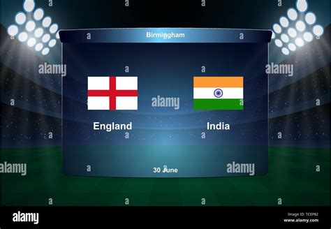 England Vs India Test Match Stock Vector Images Alamy