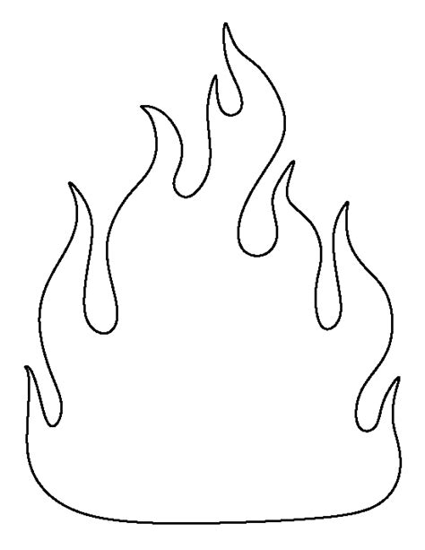 Printable Fire Template Fire Crafts Crafts Stencils