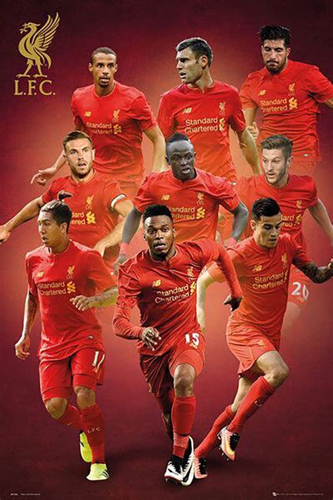 Liverpool Players Montage Official Soccer Poster 2016/17- Buy Online ...