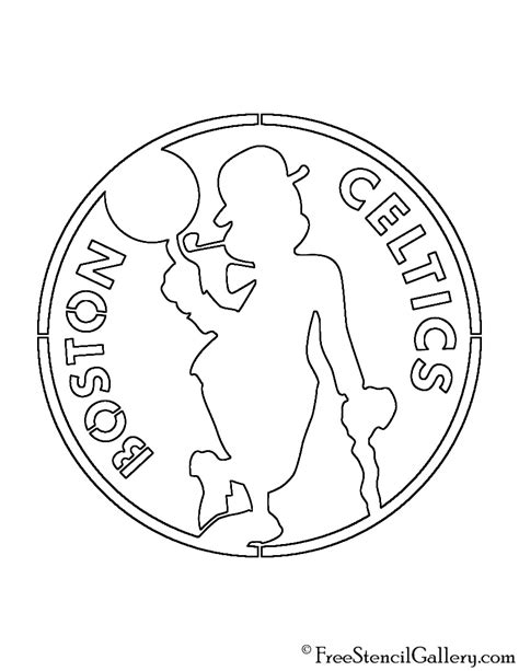 Nba Boston Celtics Logo 02 Stencil Free Stencil Gallery