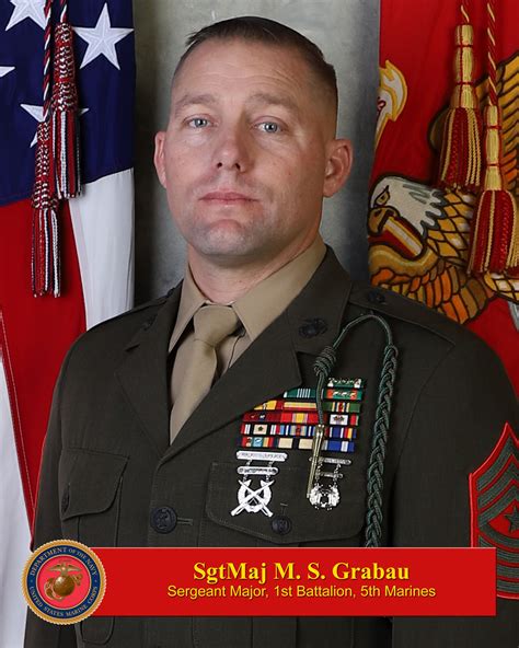 Sgtmaj M S Grabau 1st Marine Division Biography