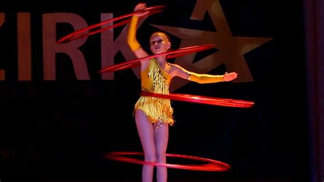Circus Acrobatic Performance With Hoops At The Talent Show Zirka Dance
