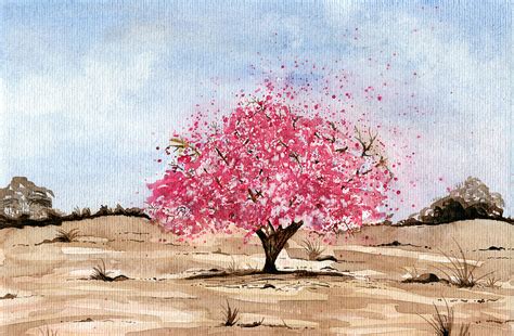 Sakura Tree Painting By Aline Reolon Fine Art America