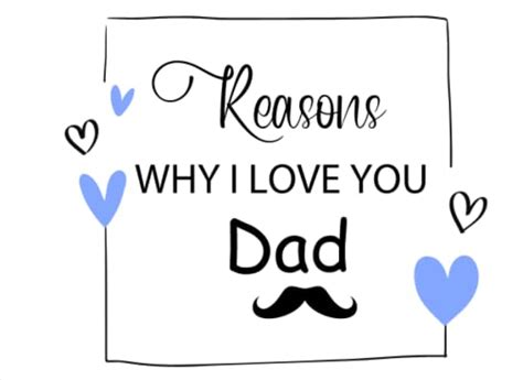 Reasons Why I Love You Dad Fill In The Blank Book For Dad As A Present